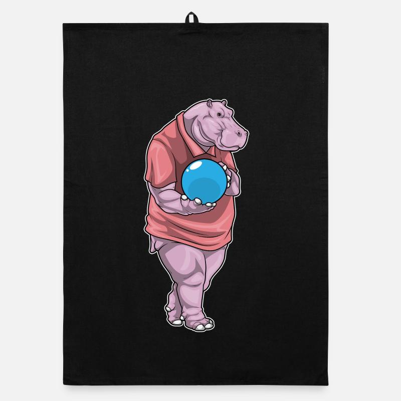 Hippo Bowling Boule de bowling Torchon bio