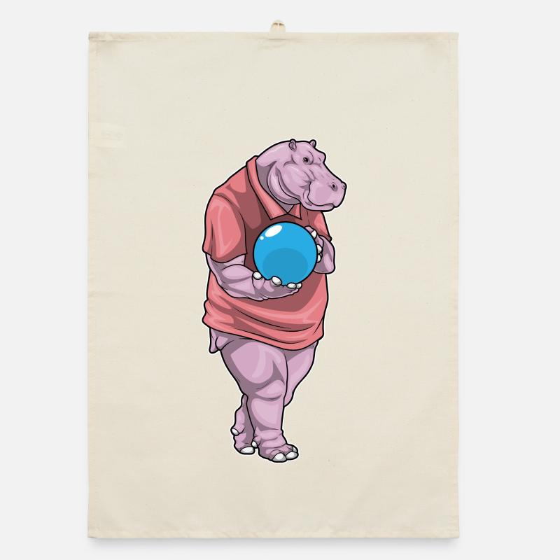 Hippo Bowling Bowling Ball Organic dish towel