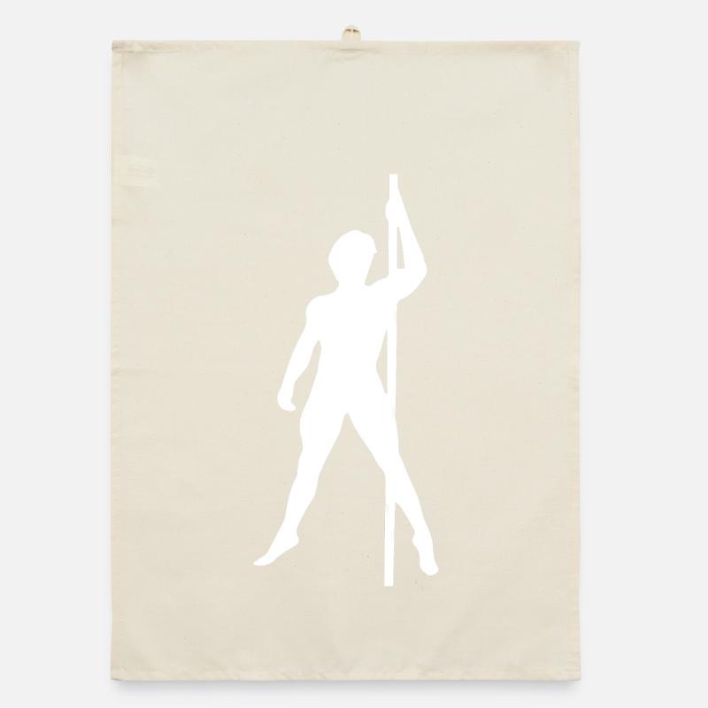 Männer Silhouette Pole Dance Exotischer Tanz Organic Geschirrtuch