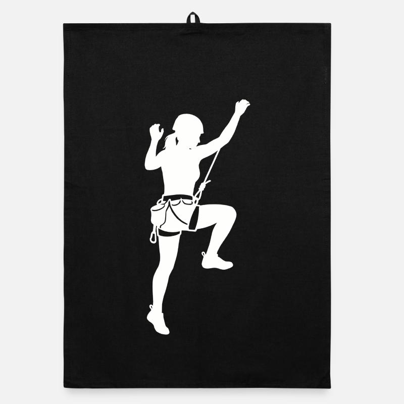 Silhouette d’escalade Bloc et Alpinisme Torchon bio