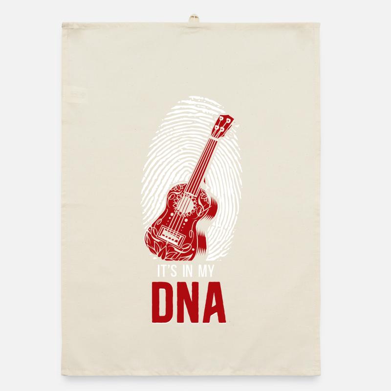 Hawaiian Ukulele Uke Fingerprint Organic dish towel