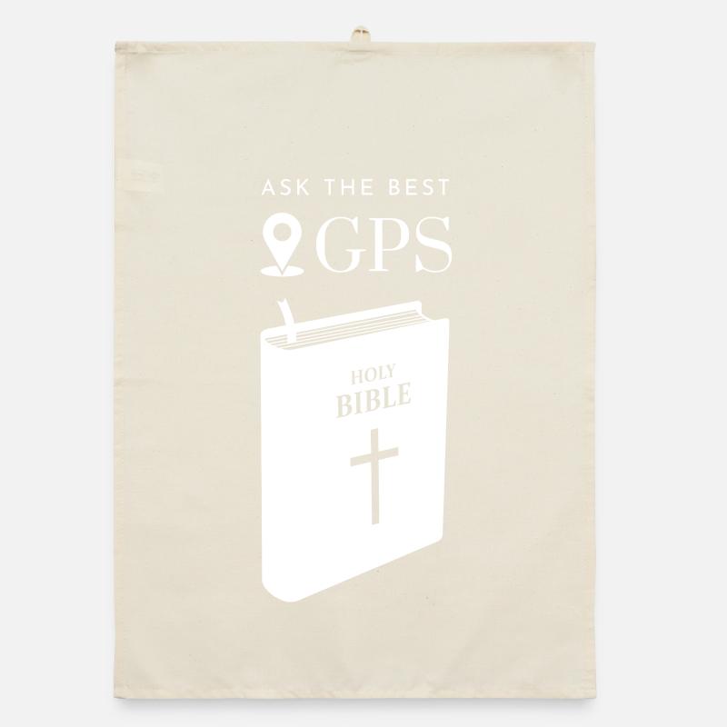 The best navigation system is the Bible (white) Organic dish towel