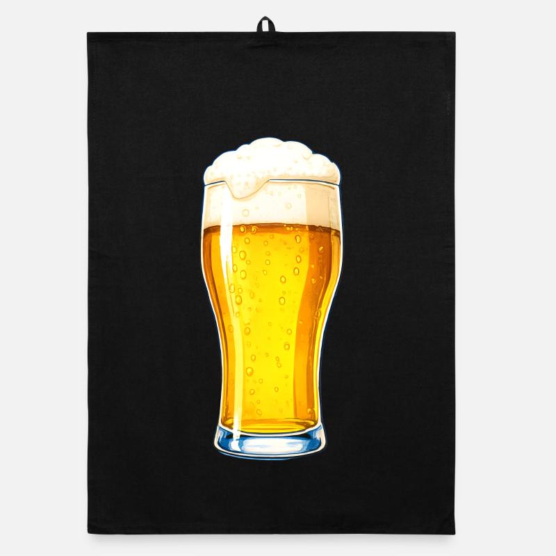 Beer Glass Illustration Organic dish towel