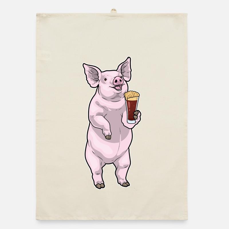 Pork Beer Organic dish towel
