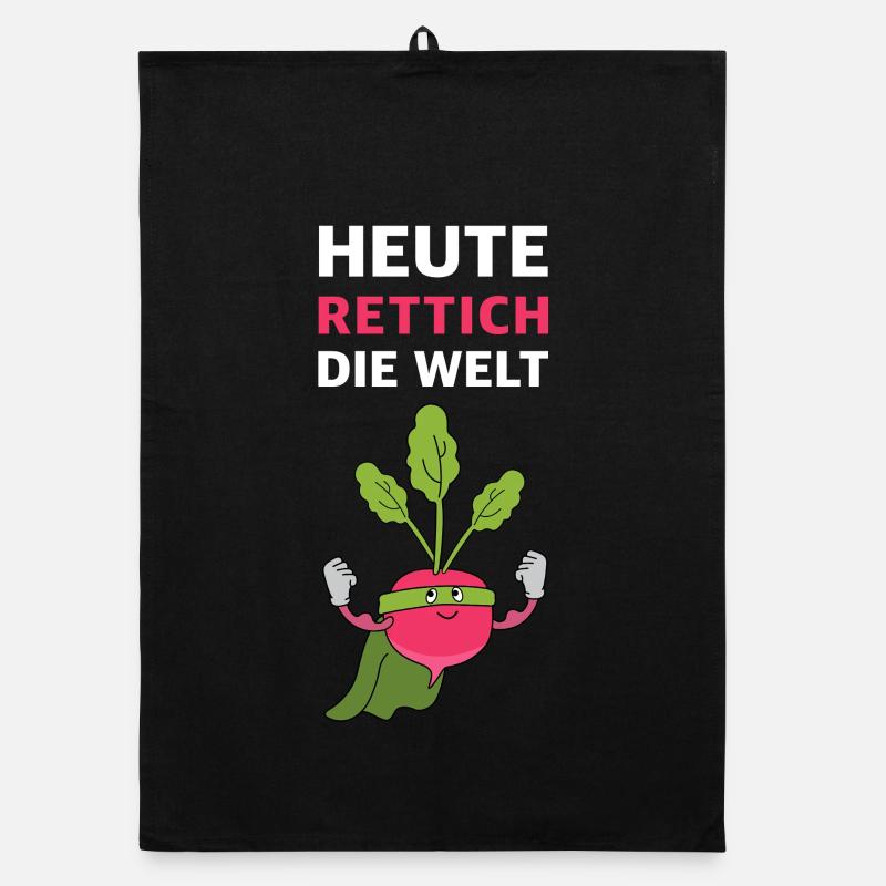 Rettich-Superheld gegen Chaos Organic Geschirrtuch