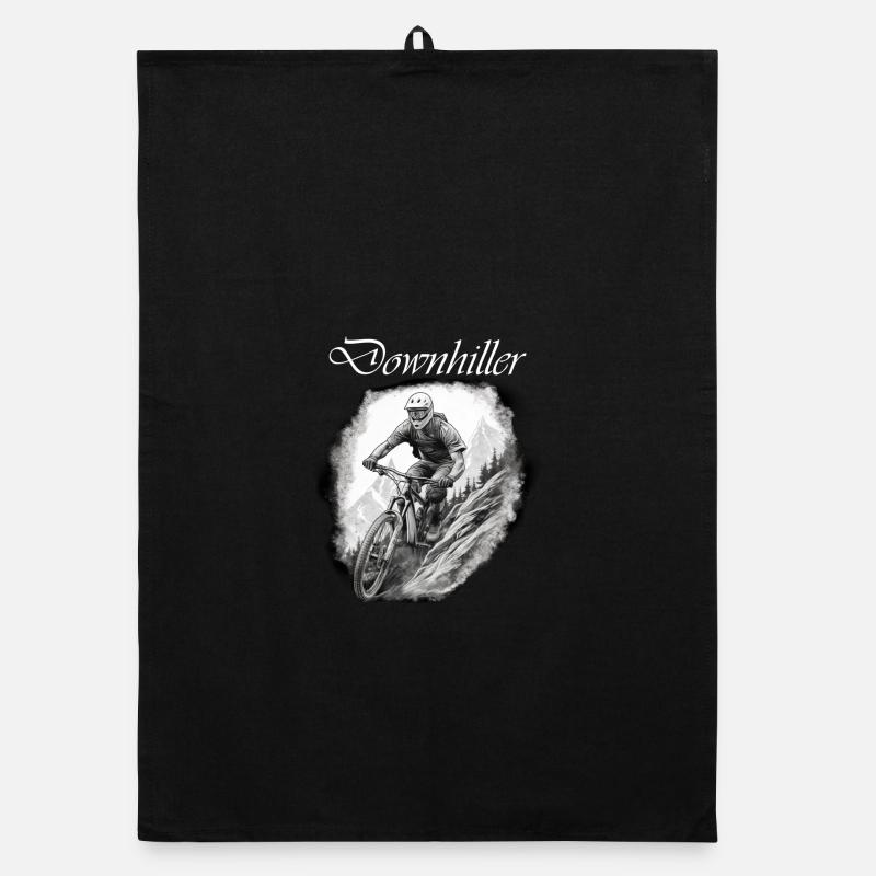 Downhiller white Organic dish towel