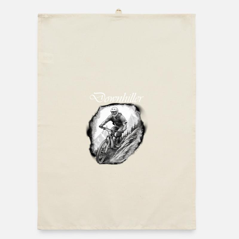 Downhiller white Organic dish towel