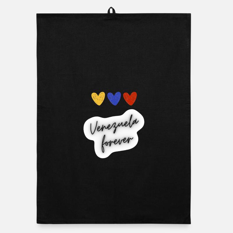 Venezuela Forever - Organic dish towel - black