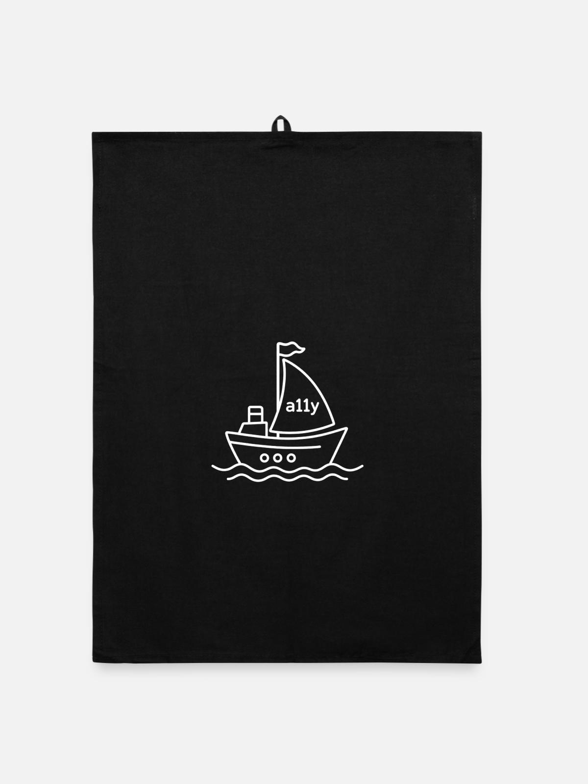 A11Y Ship - Organic Geschirrtuch - Schwarz - Vorne