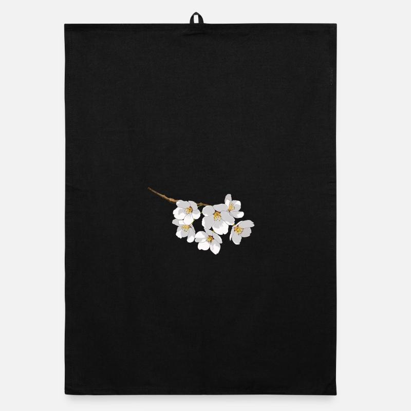 fleurs de cerisier blanc japonais Torchon bio