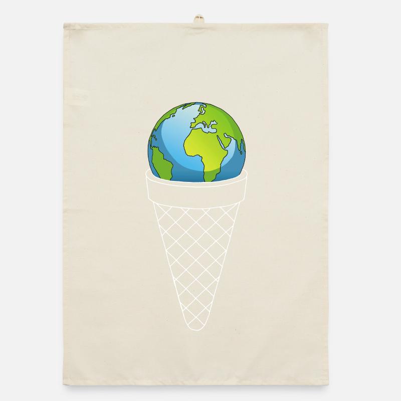 Crème glacée de la planète Terre Torchon bio