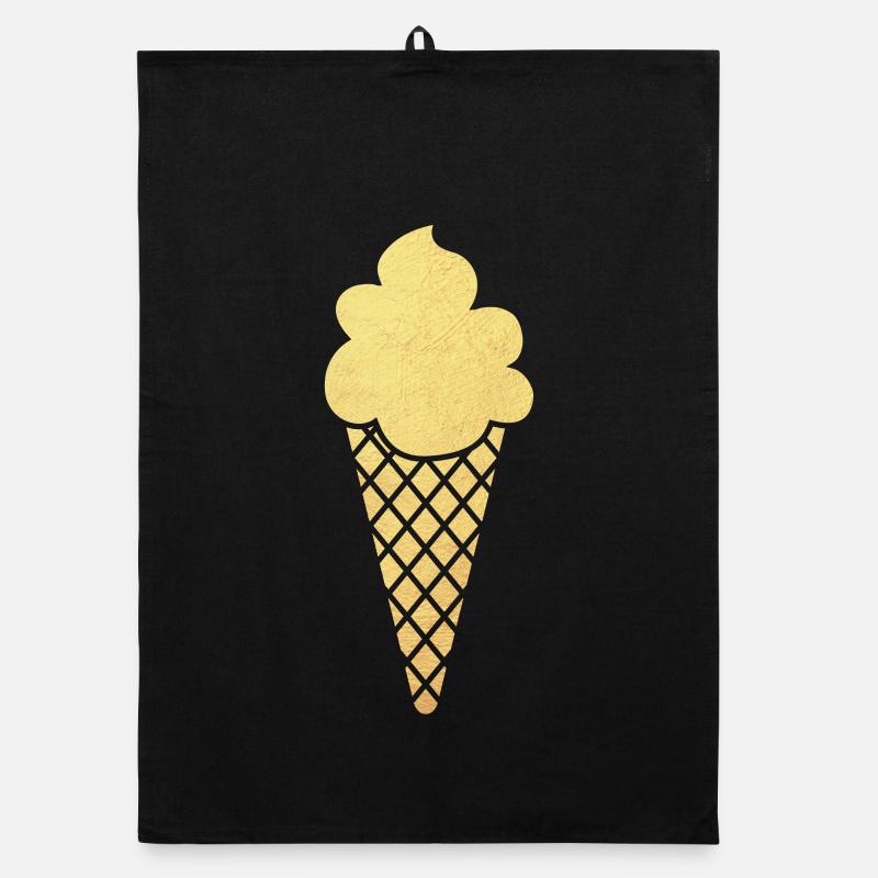 Glace Glace Or Doré Glace Gaufre Luxe Torchon bio