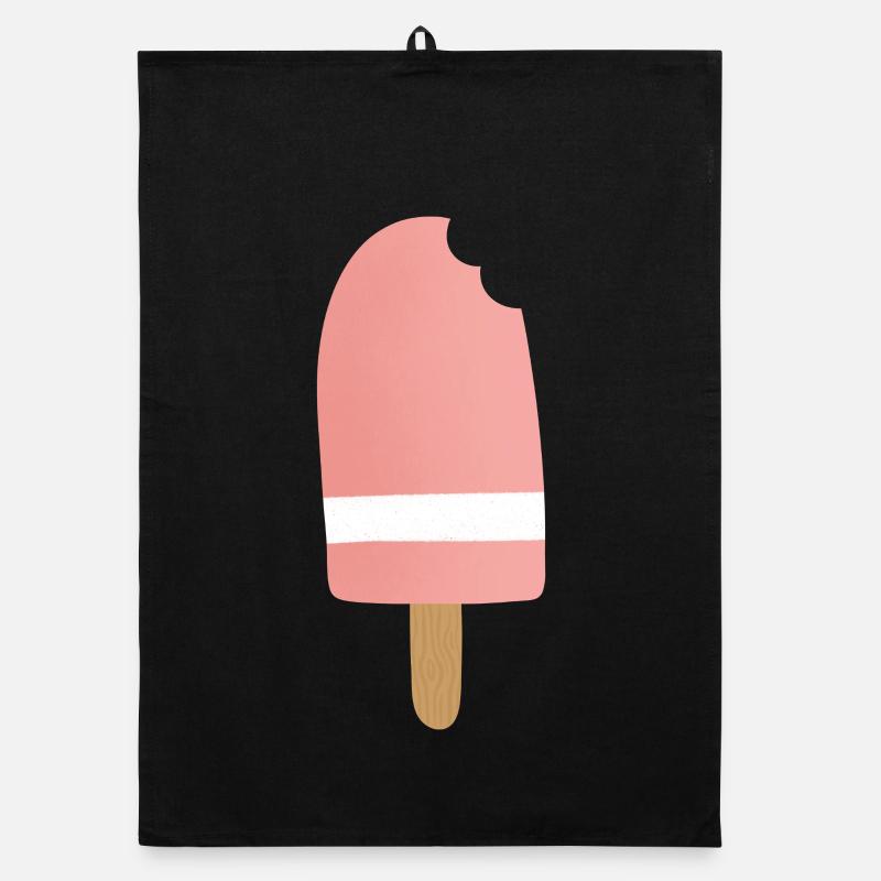 Gradient Pink Popsicle Bite Organic dish towel