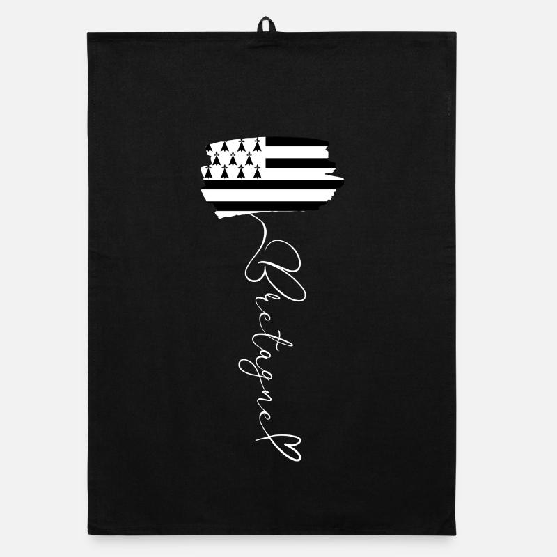 Farben der bretonischen Flagge Brittany Pride Emblem Organic Geschirrtuch