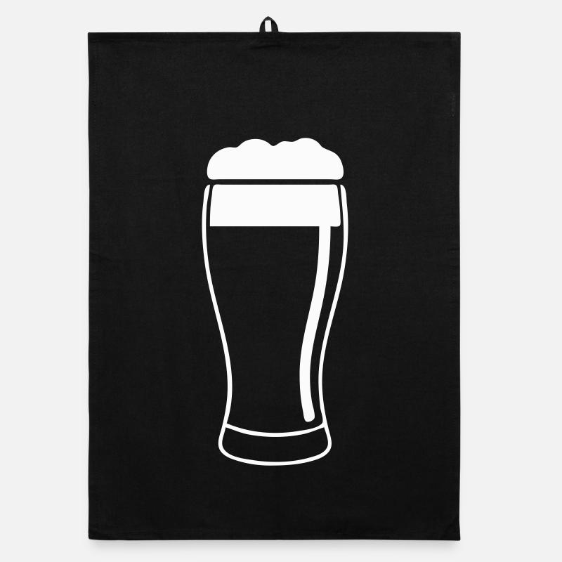 Bierglas mit Schaum Organic Geschirrtuch