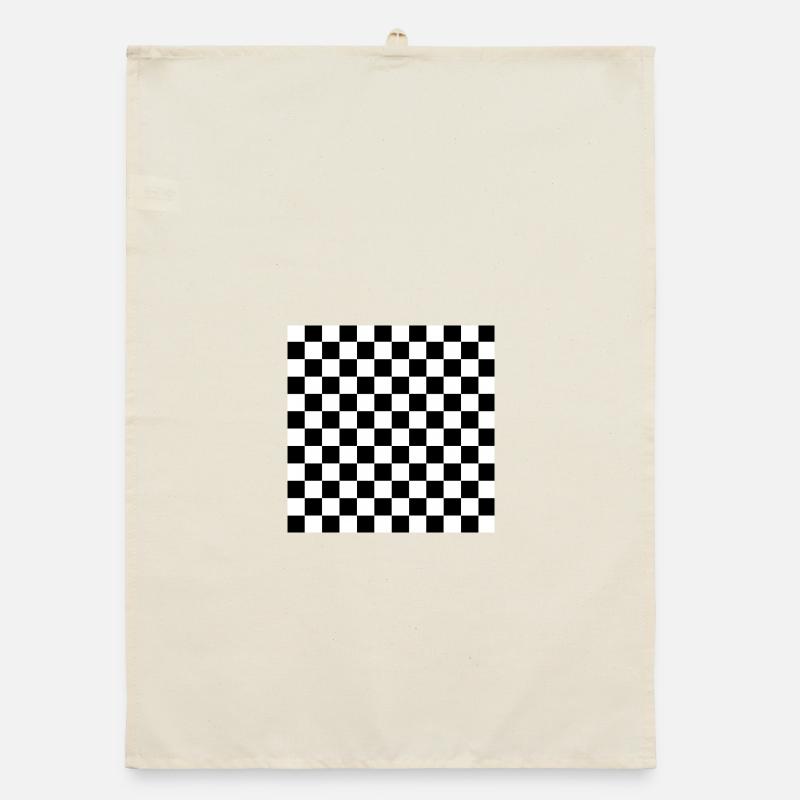 Black and White Chess Square Organic dish towel