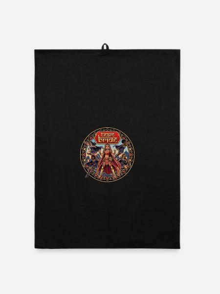 Team Bride Mandala Kraft - Organic Geschirrtuch - Schwarz - Vorne