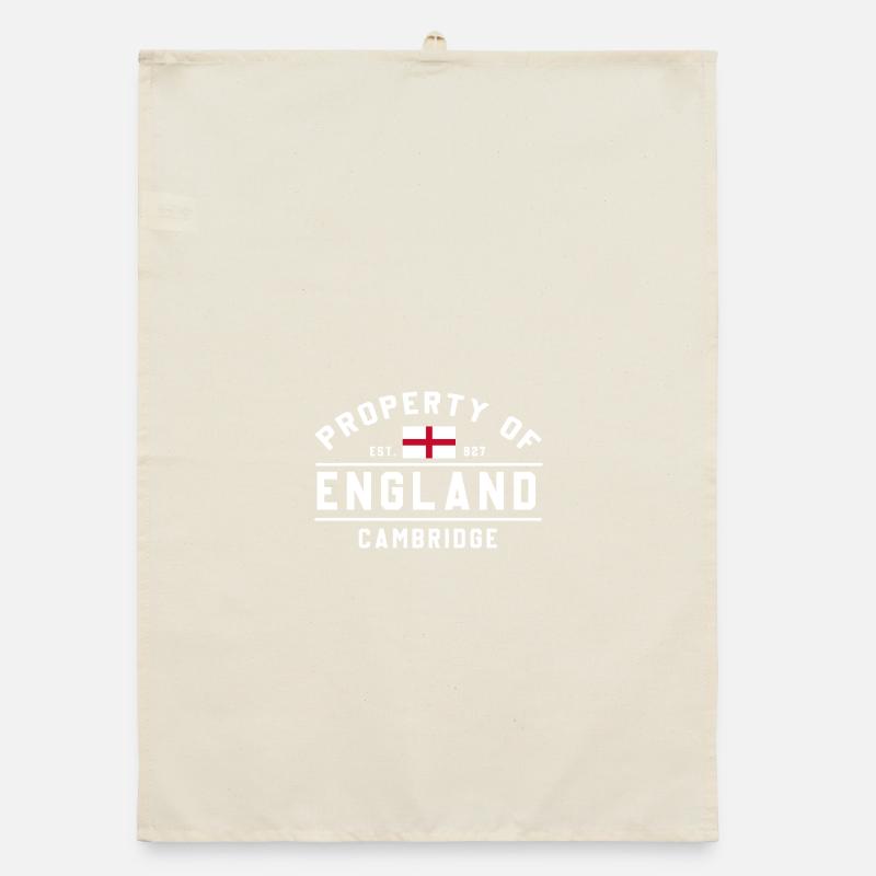 L’emblème de l’Angleterre à Cambridge Torchon bio
