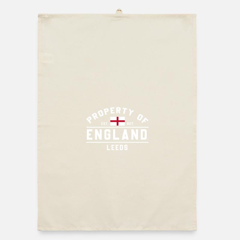 Angleterre Leeds Flag Design dans un style graphique Torchon bio