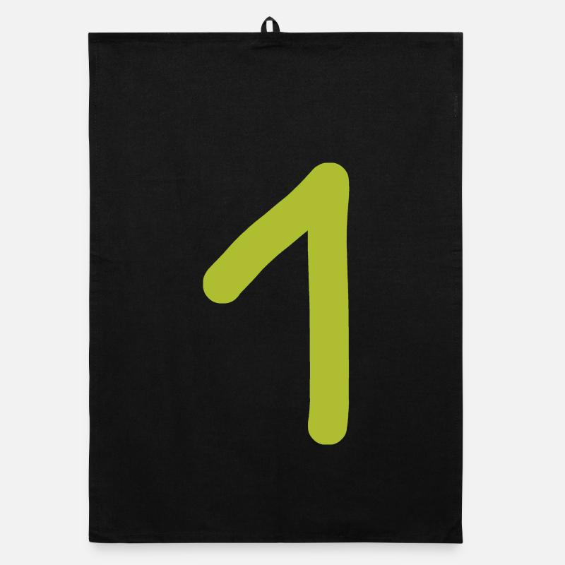 1 Nummer eins Zah grünl Geburtstag Organic Geschirrtuch