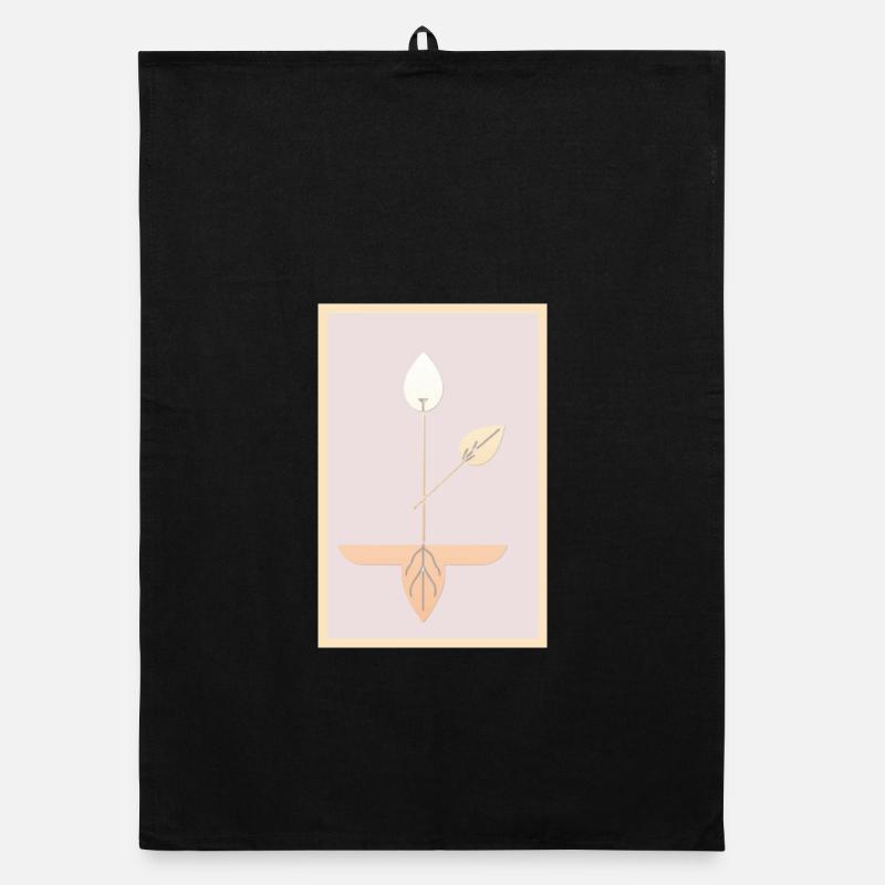 Minimalist Botanical Art Organic dish towel