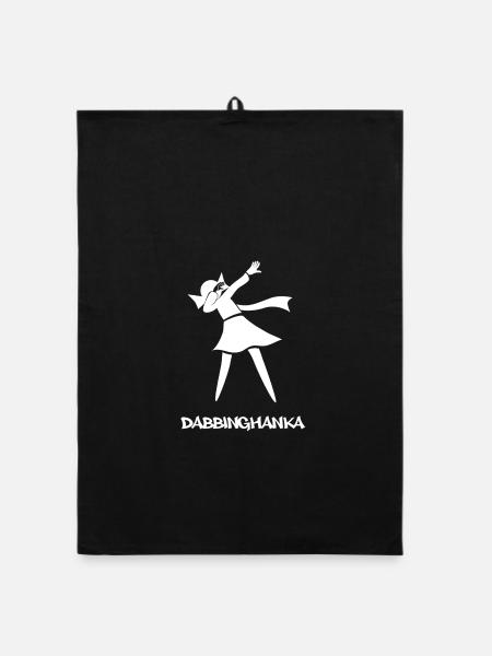 DABBING HANKA - Organic Geschirrtuch - Schwarz - Vorne