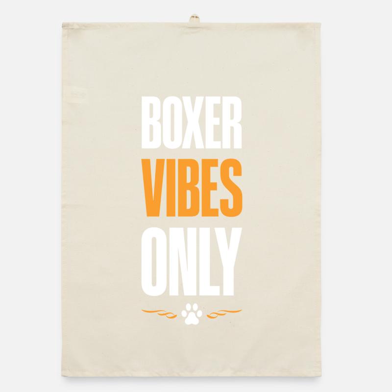 Boxer Vibes Only Organic dish towel