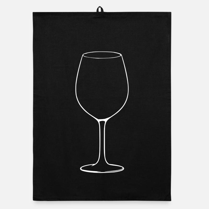 Wein Weinglas Rotwein Weintrinker Geschenk Organic Geschirrtuch