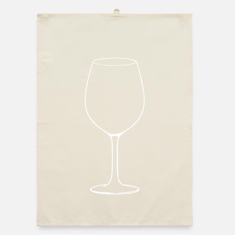 Wein Weinglas Rotwein Weintrinker Geschenk Organic Geschirrtuch