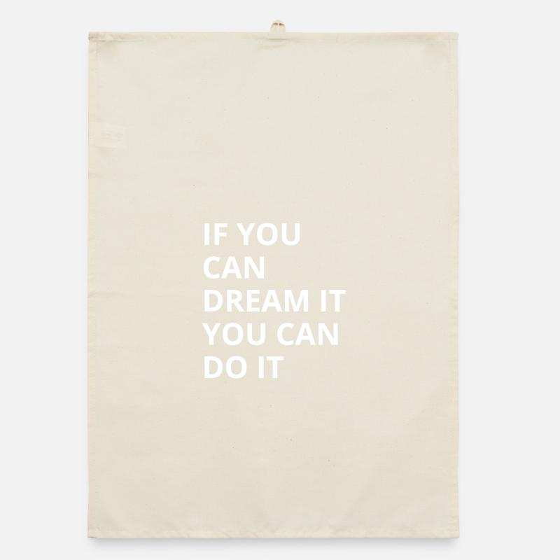 Dream Implementation Motivation Typo Organic dish towel