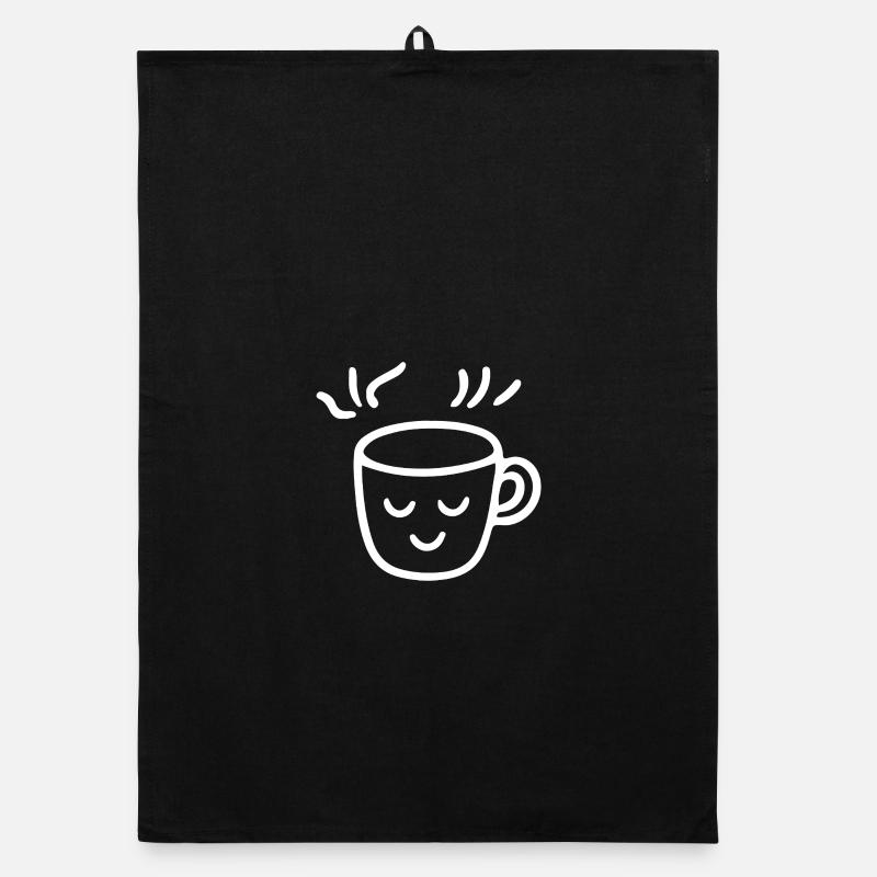 Coffee Mug Sleep Face Caffeine Junkie Caffeine Organic dish towel