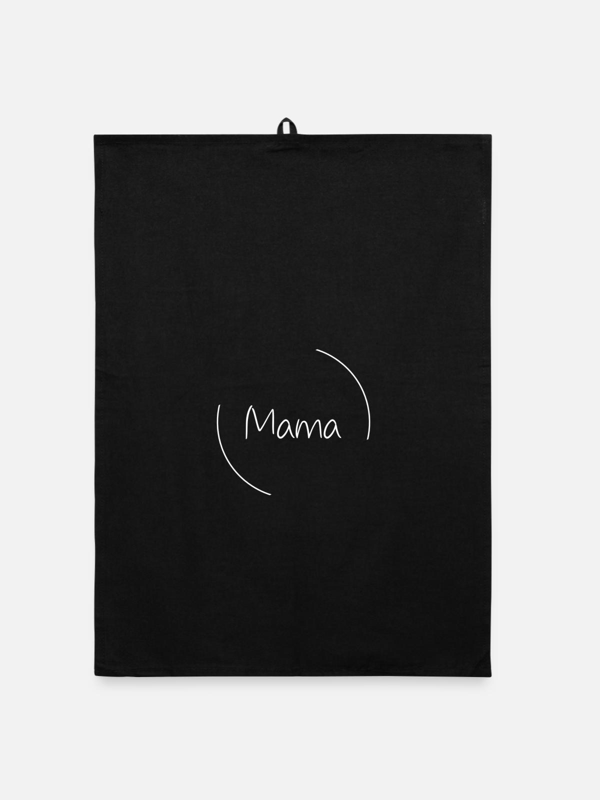 Mama - Organic Geschirrtuch - Schwarz - Vorne