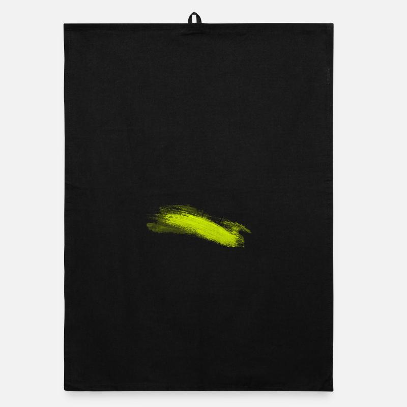 Neon Lime Brush Stroke Organic dish towel