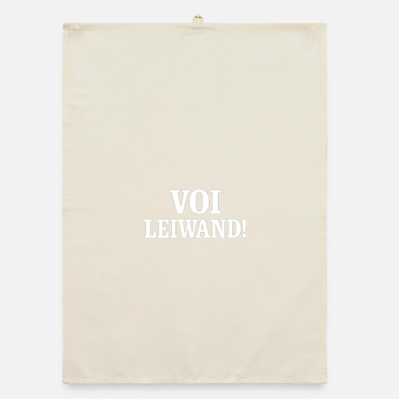 Voi Leiwand ! Conception de texte contrasté Torchon bio