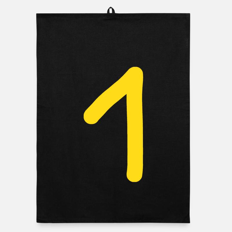 1 Nummer eins Zahl Geburtstag Organic Geschirrtuch