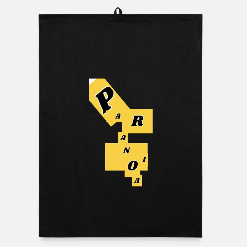 Paranoia Puzzle Glyphs Organic dish towel