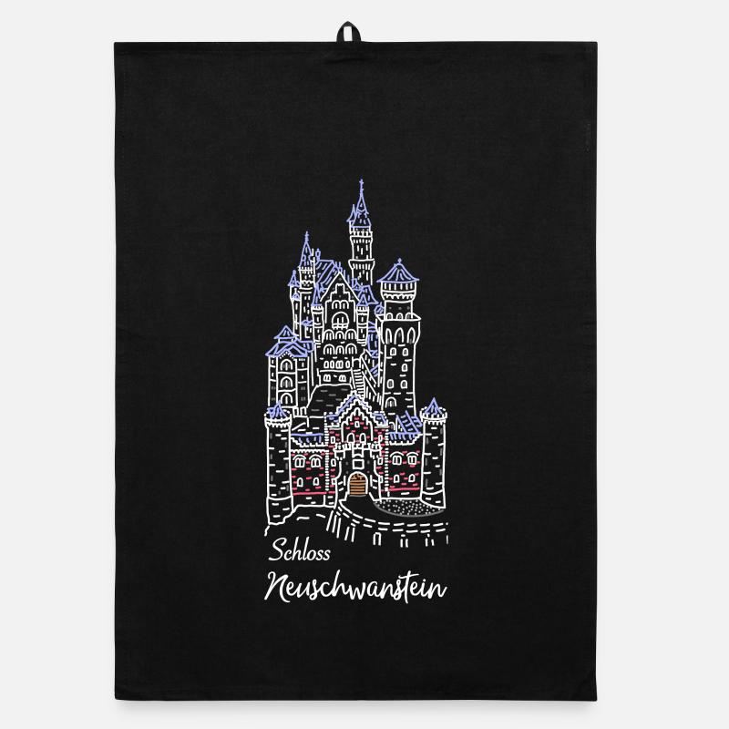 Château de Neuschwanstein, Bavière, Allemagne Torchon bio