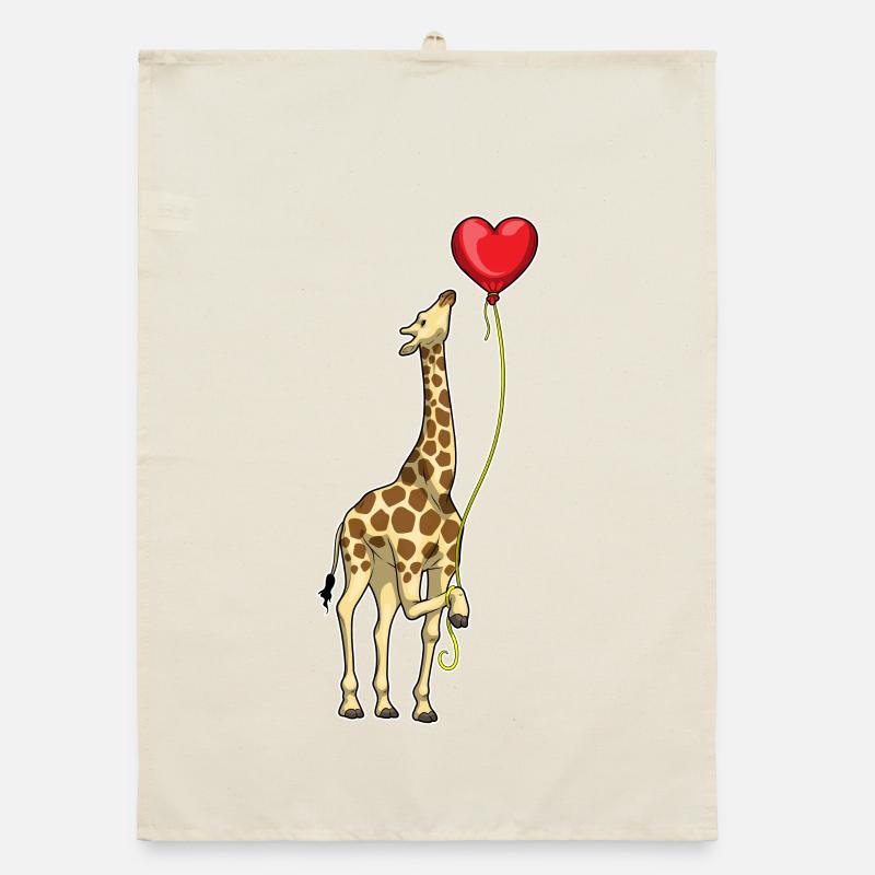 Giraffe Balloon Organic dish towel
