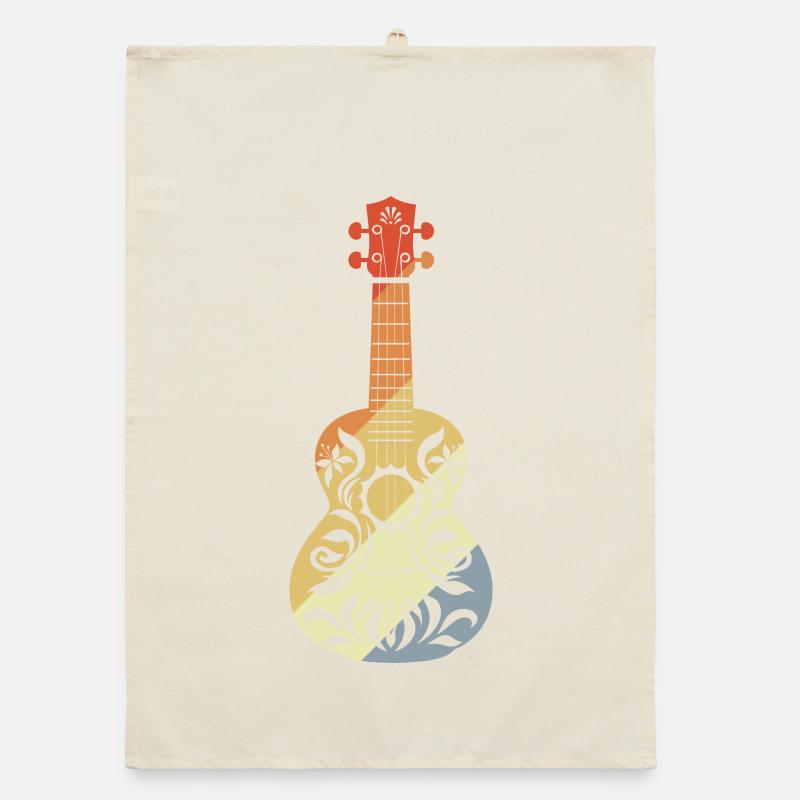 Ukulele Graphic Retro Organic dish towel