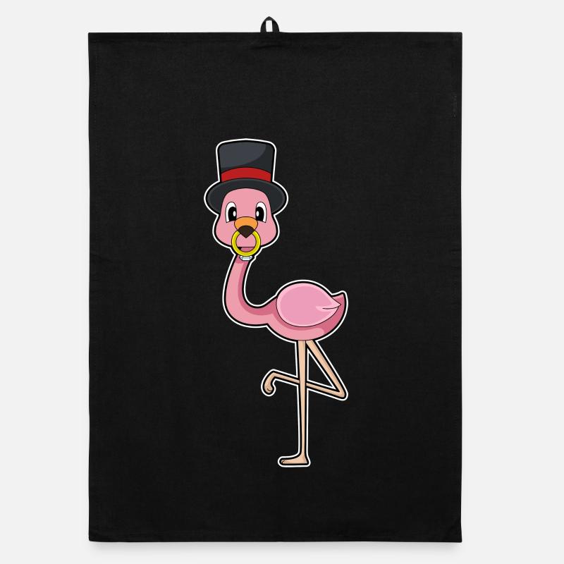 Flamingo Bräutigam Ehering Hochzeit Organic Geschirrtuch