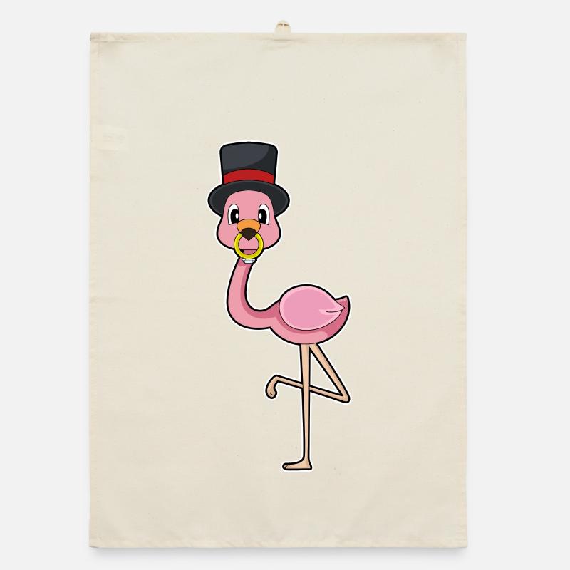 Flamingo Bräutigam Ehering Hochzeit Organic Geschirrtuch