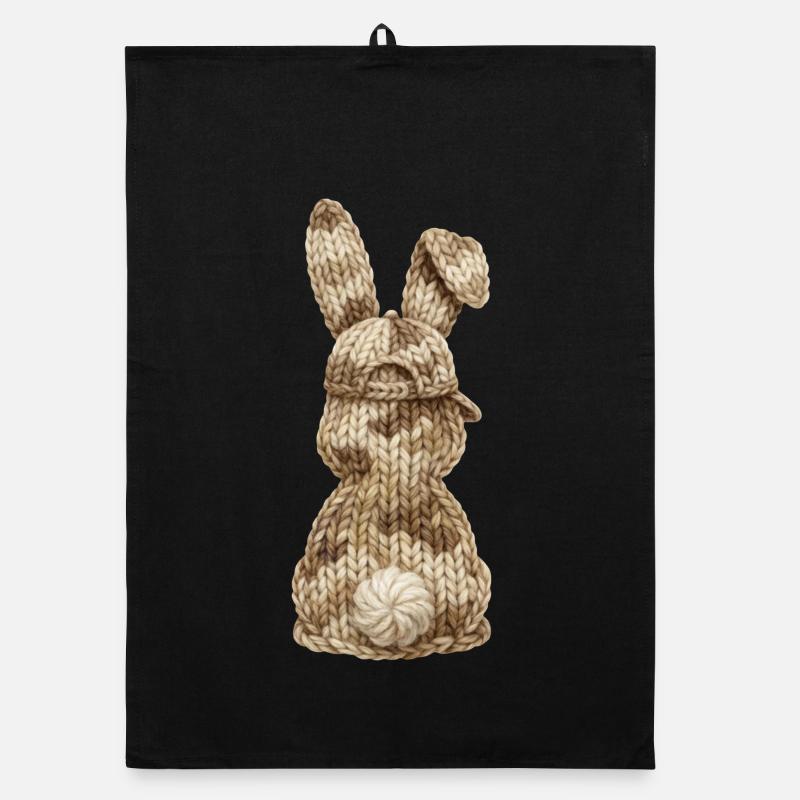 Bunny from Behind Camouflage Cap Cap Camouflage Organic dish towel