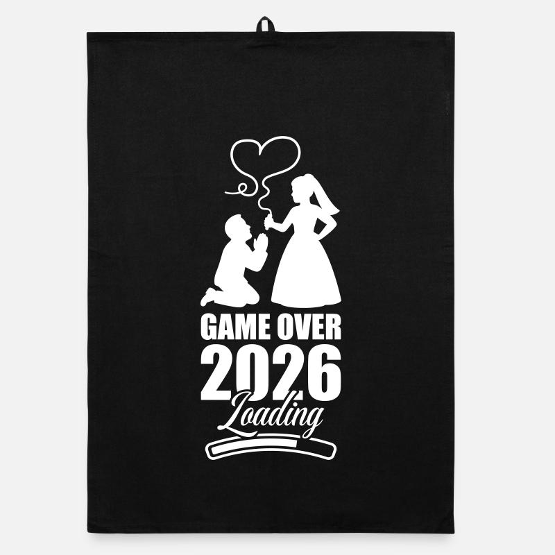 Game Over 2026 Hochzeit Organic Geschirrtuch