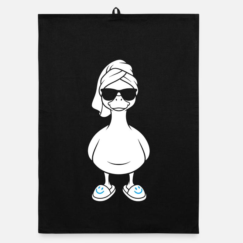 Sun duck with bath towel and slippers Organic dish towel