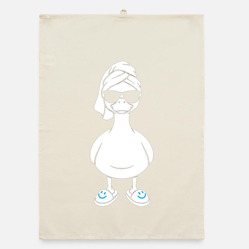 Canard solaire avec serviette de bain et chaussons Torchon bio