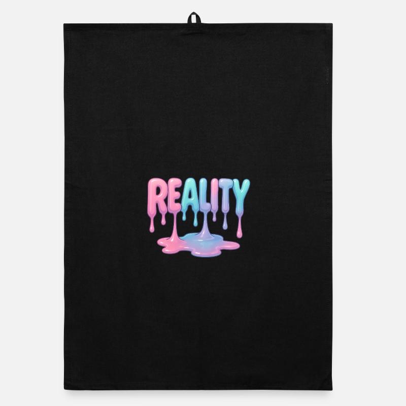 Reality - Dripping Pastel Font Organic dish towel