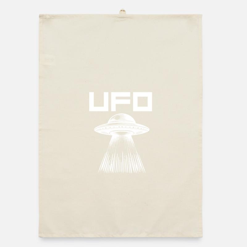 UFO Light Beam Pattern Organic dish towel