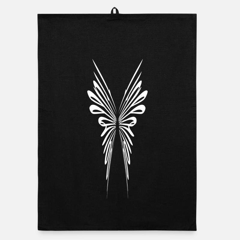 Deux ailes abstraites filigranes Torchon bio
