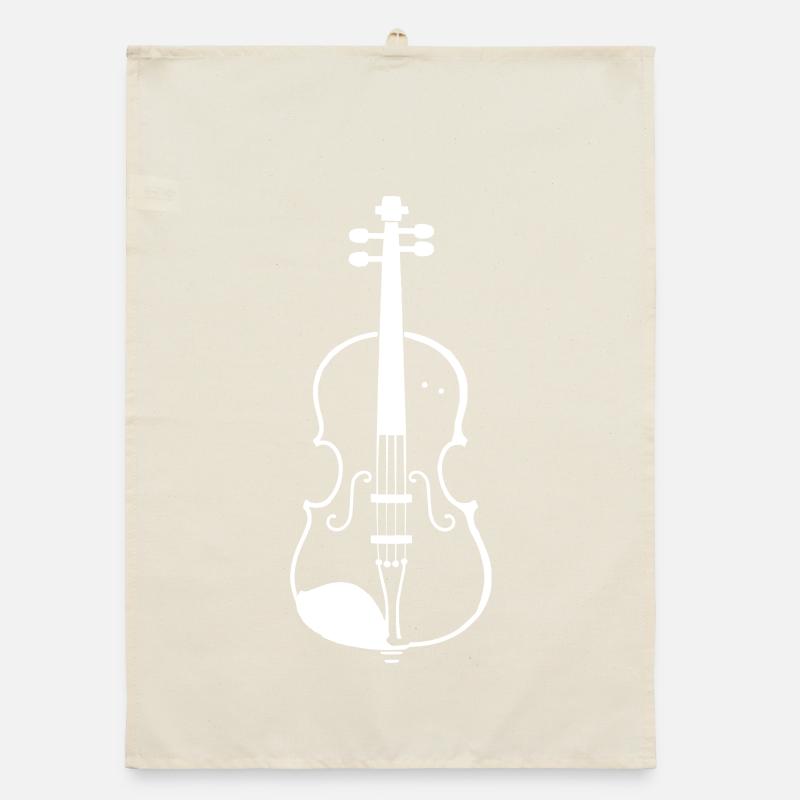 Fiddle Sketch Organic dish towel