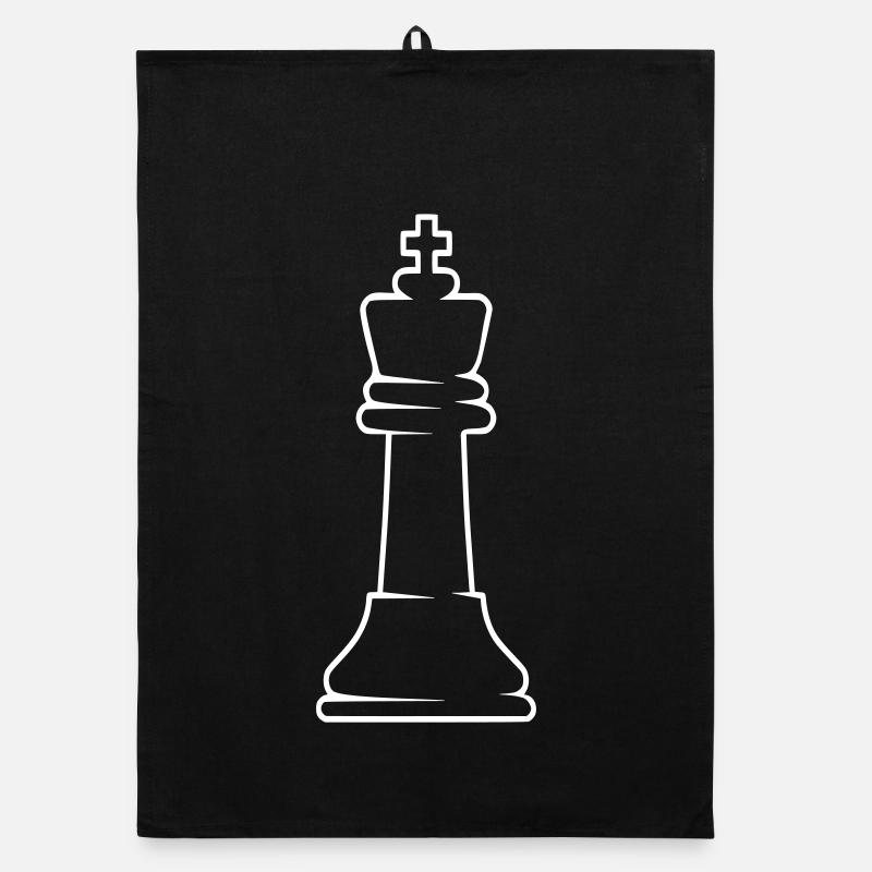Chess piece king Organic dish towel